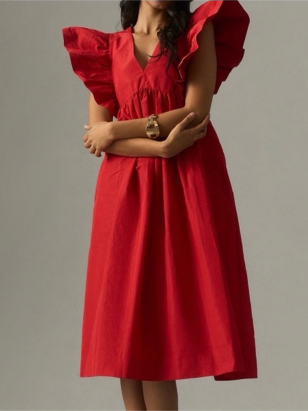 Maeve Red Midi Dress NWT XS